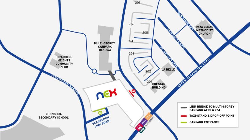 Serangoon Mrt Station Map Nex - Location